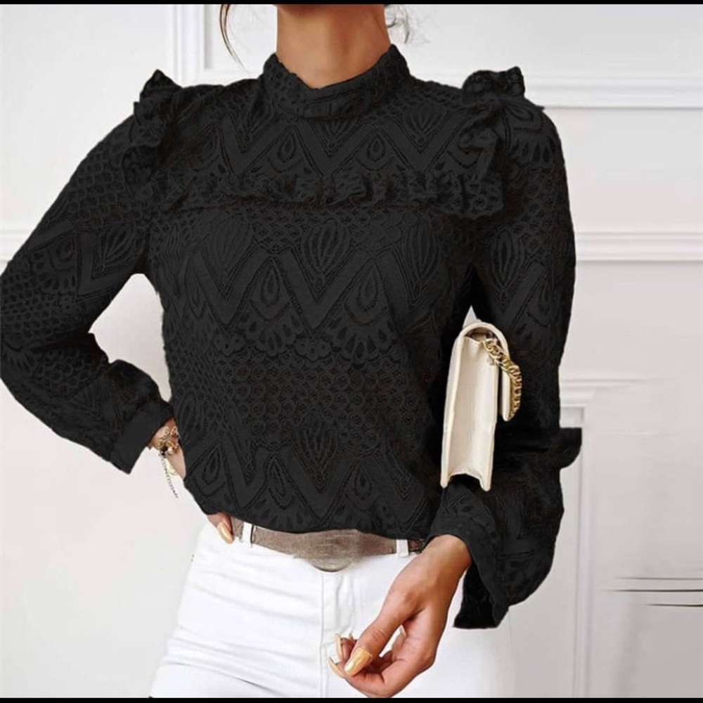 Lace ruffle Blouse